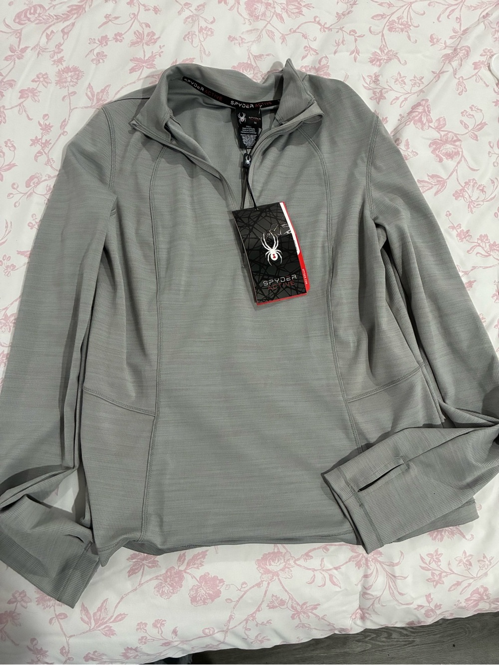 Spyder Men’s Light Gray Performance Half-Zip Jacket